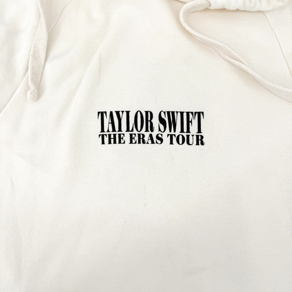 Official Taylor Swift The Eras Tour Merch Cream Hoodie Adult M Fleece Pullover - Picture 9 of 10